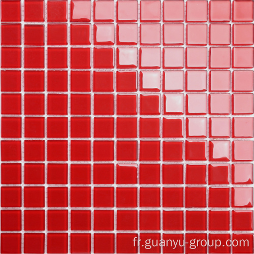 Mosaïque de verre de couleur Pure rouge